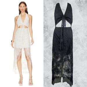 MAJORELLE Honolua Midi Dress in Black